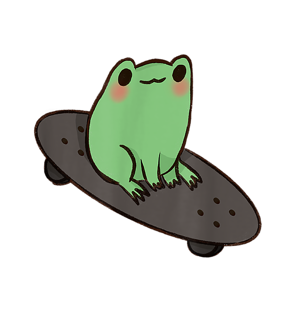 frog on skateboard